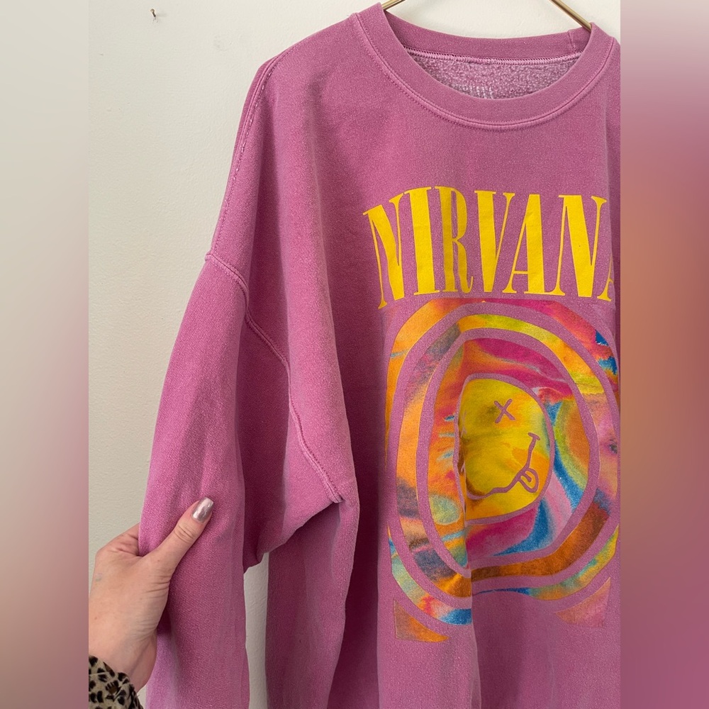 NIRVANA/ Oversized graphic crewneck - Picture 4 of 8
